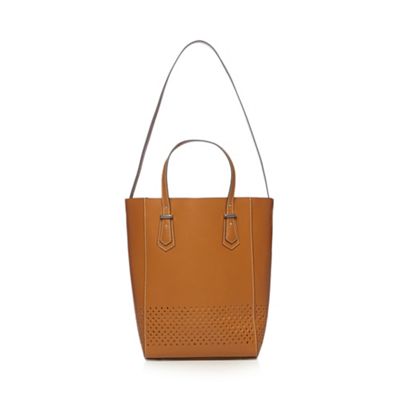 Light tan 'Timely Point' leather tote bag